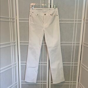 Talbots White High Rise Jeans Barely Boot Leg